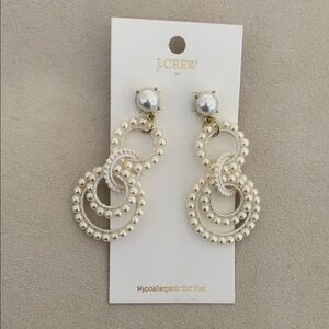 J.Crew Pearl drop round Earrings
